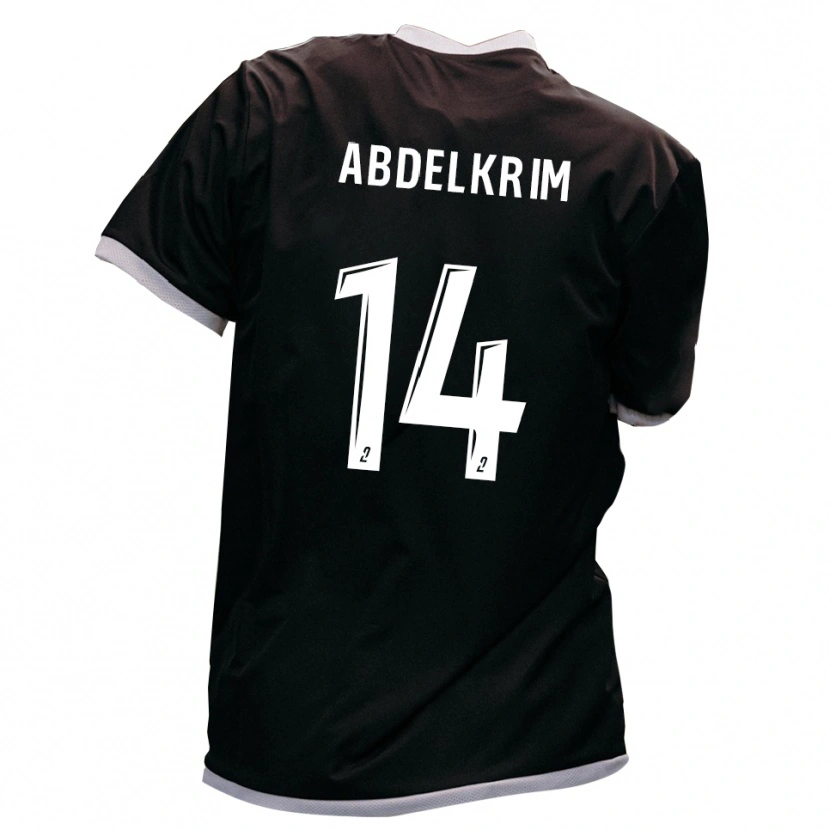 Danxen Dětské Iliès Abdelkrim #14 Černá Zlatá Daleko Hráčské Dresy 2025/26 Dres
