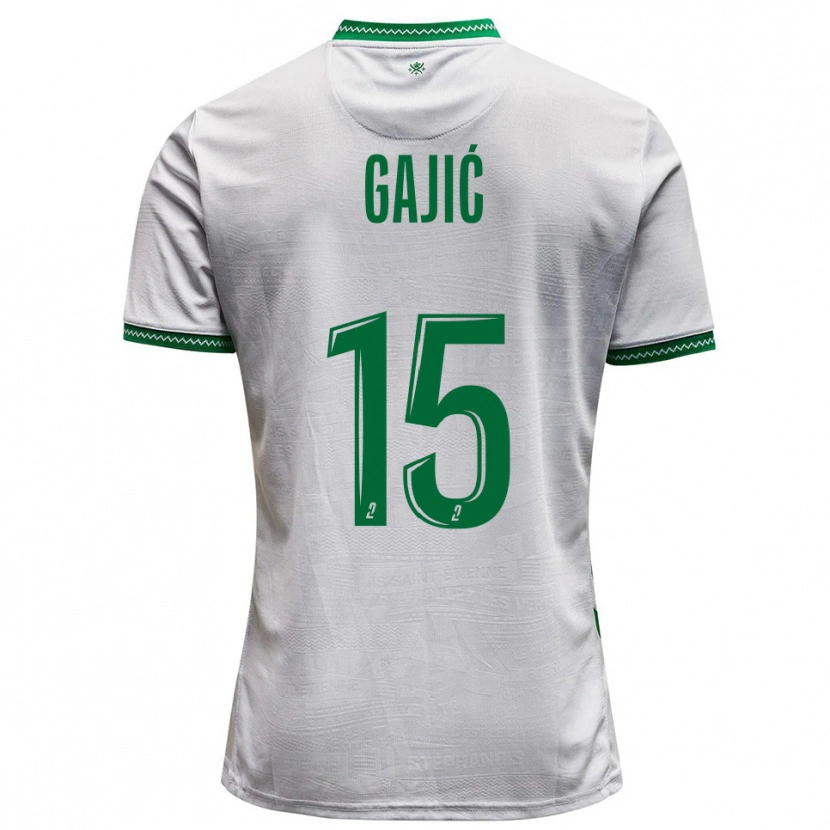 Danxen Dětské Aleksandra Gajić #15 Bílá Zelená Daleko Hráčské Dresy 2025/26 Dres