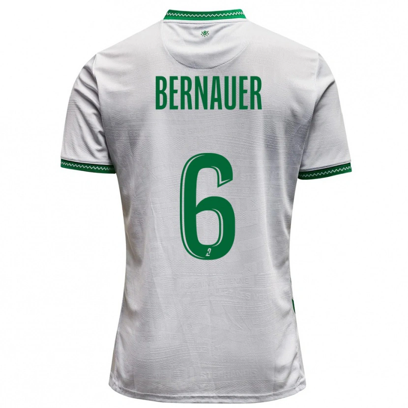 Danxen Dětské Maxime Bernauer #6 Bílá Zelená Daleko Hráčské Dresy 2025/26 Dres