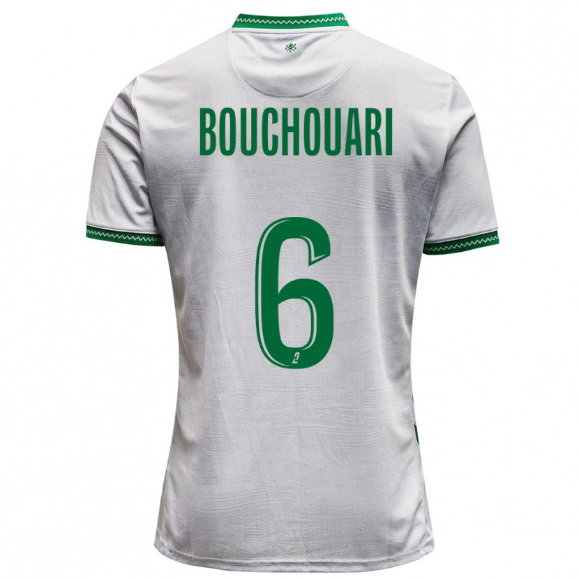 Danxen Dětské Benjamin Bouchouari #6 Bílá Zelená Daleko Hráčské Dresy 2025/26 Dres