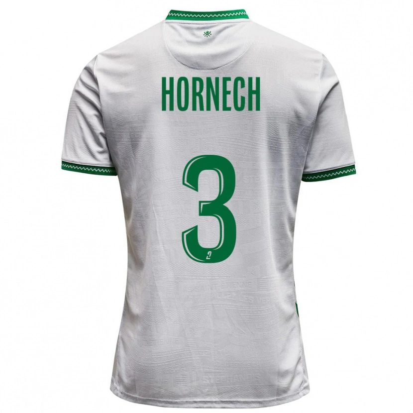 Danxen Dětské Ewan Hornech #3 Bílá Zelená Daleko Hráčské Dresy 2025/26 Dres