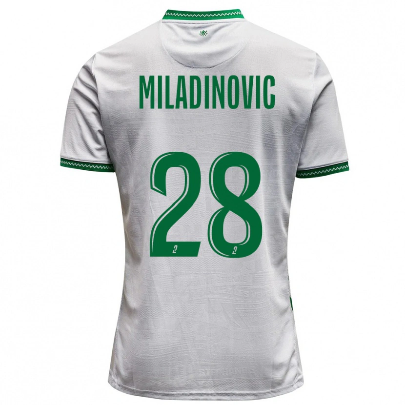 Danxen Dětské Igor Miladinovic #28 Bílá Zelená Daleko Hráčské Dresy 2025/26 Dres