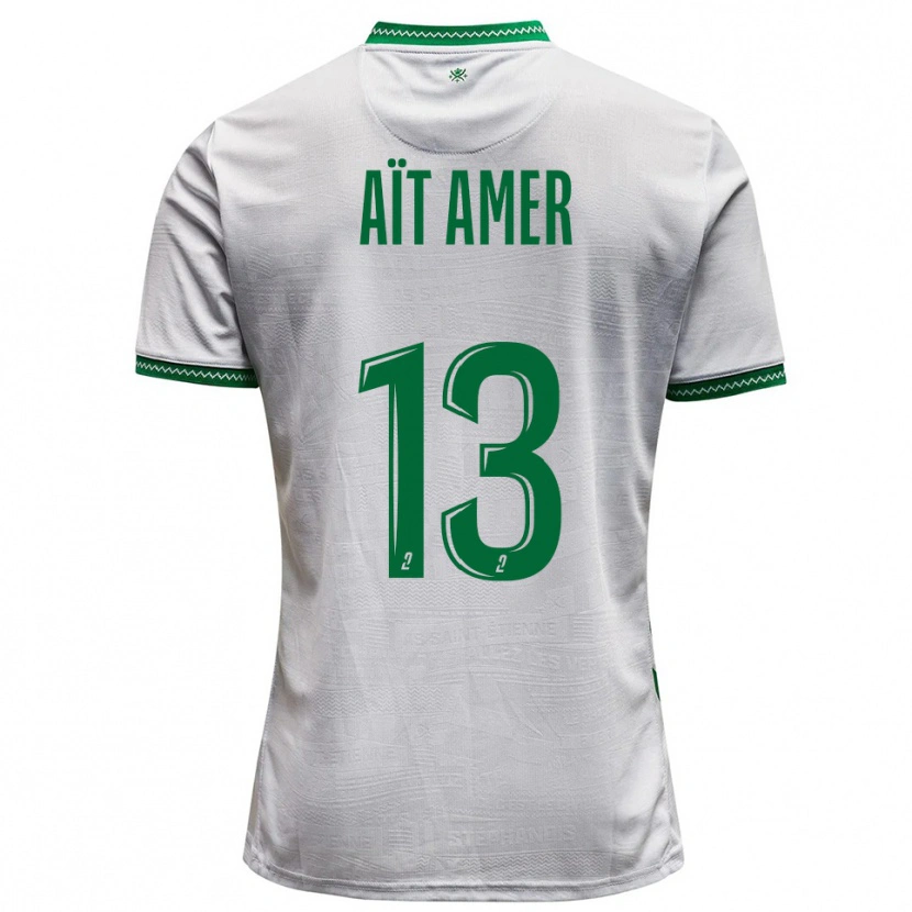 Danxen Dětské Rayan Aït Amer #13 Bílá Zelená Daleko Hráčské Dresy 2025/26 Dres