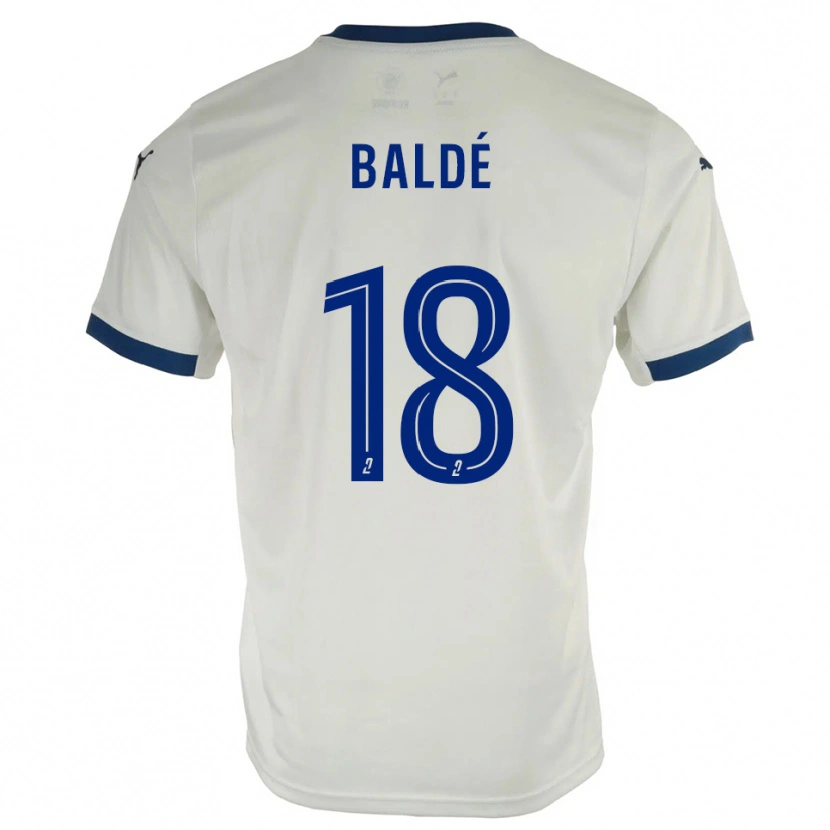 Danxen Dětské Thierno Baldé #18 Bílá Modrá Daleko Hráčské Dresy 2025/26 Dres