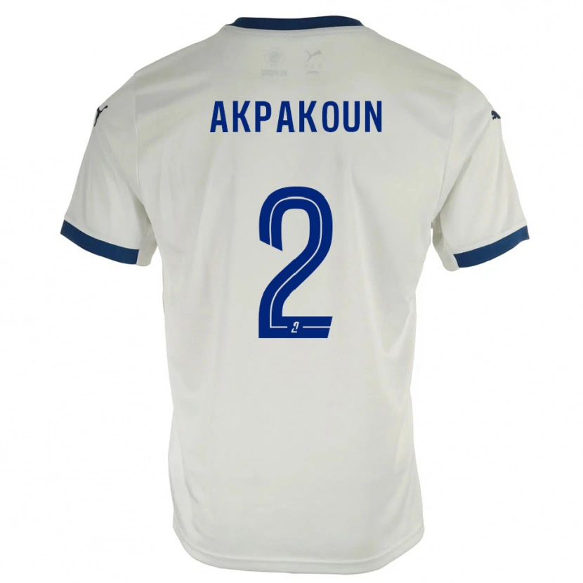 Danxen Dětské Tom Akpakoun #2 Bílá Modrá Daleko Hráčské Dresy 2025/26 Dres