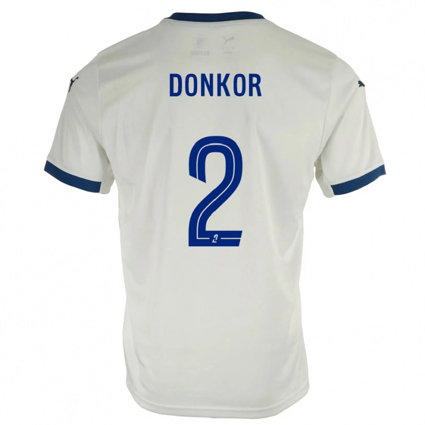 Danxen Dětské Noah Donkor #2 Bílá Modrá Daleko Hráčské Dresy 2025/26 Dres