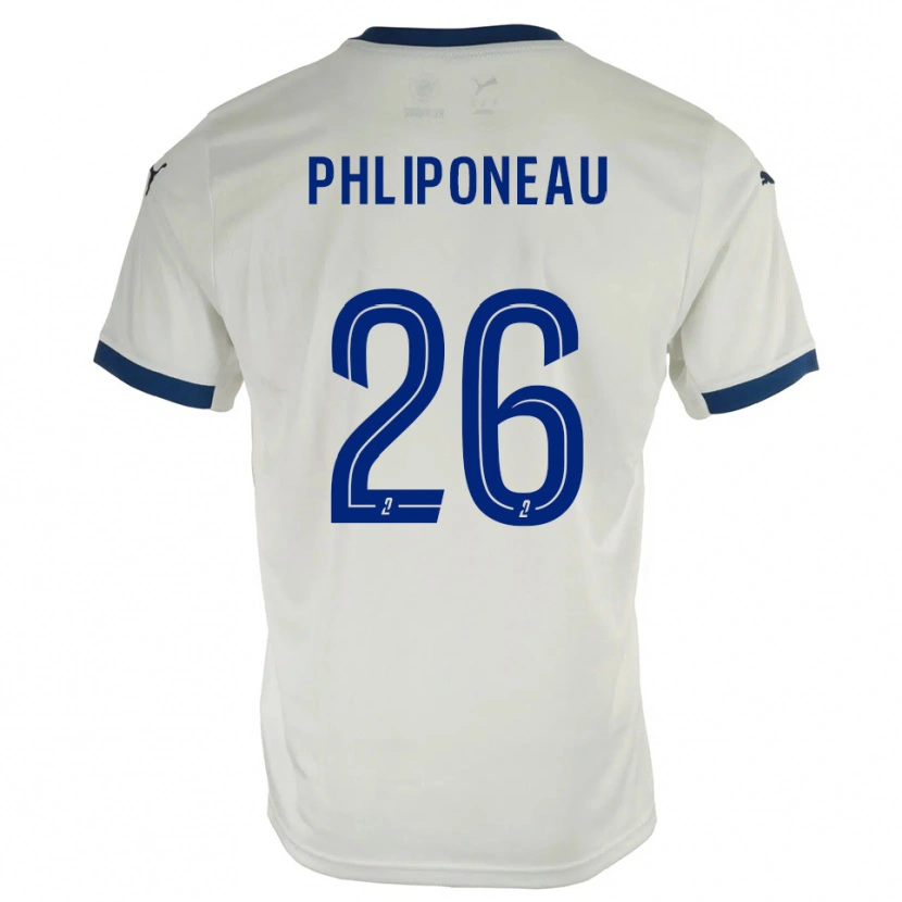Danxen Dětské Alexandre Phliponeau #26 Bílá Modrá Daleko Hráčské Dresy 2025/26 Dres