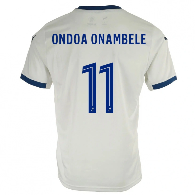 Danxen Dětské Fred Ondoa Onambele #11 Bílá Modrá Daleko Hráčské Dresy 2025/26 Dres
