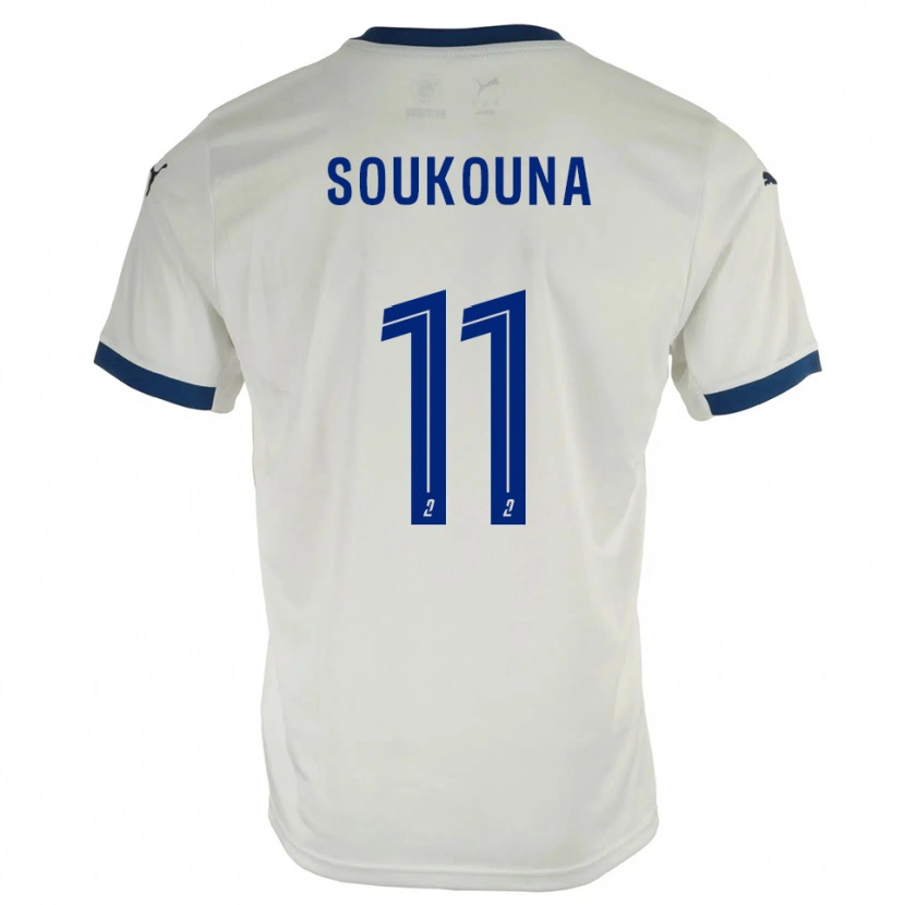 Danxen Dětské Idrissa Soukouna #11 Bílá Modrá Daleko Hráčské Dresy 2025/26 Dres