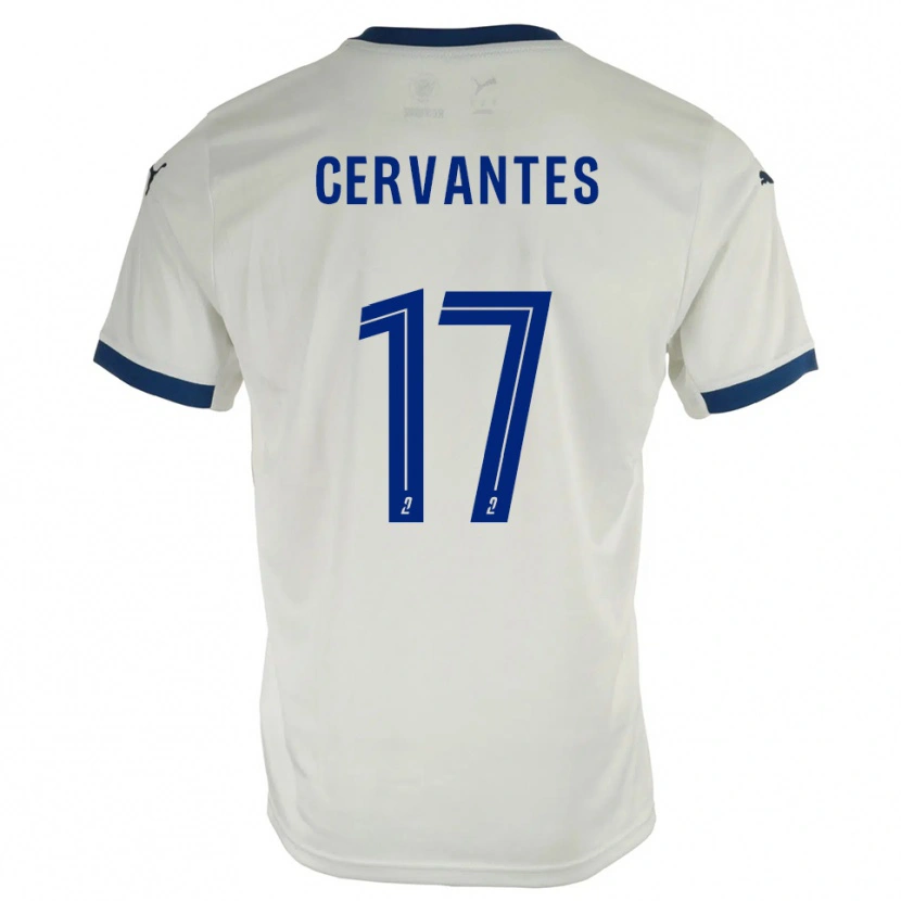 Danxen Dětské Noa Cervantes #17 Bílá Modrá Daleko Hráčské Dresy 2025/26 Dres