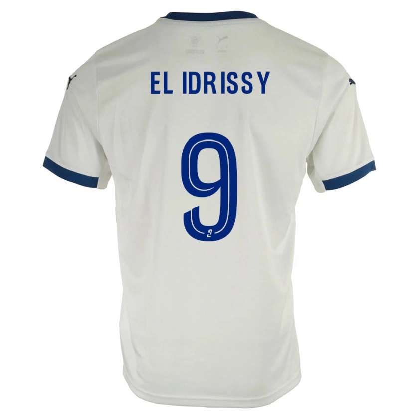 Danxen Dětské Mounaïm El Idrissy #9 Bílá Modrá Daleko Hráčské Dresy 2025/26 Dres