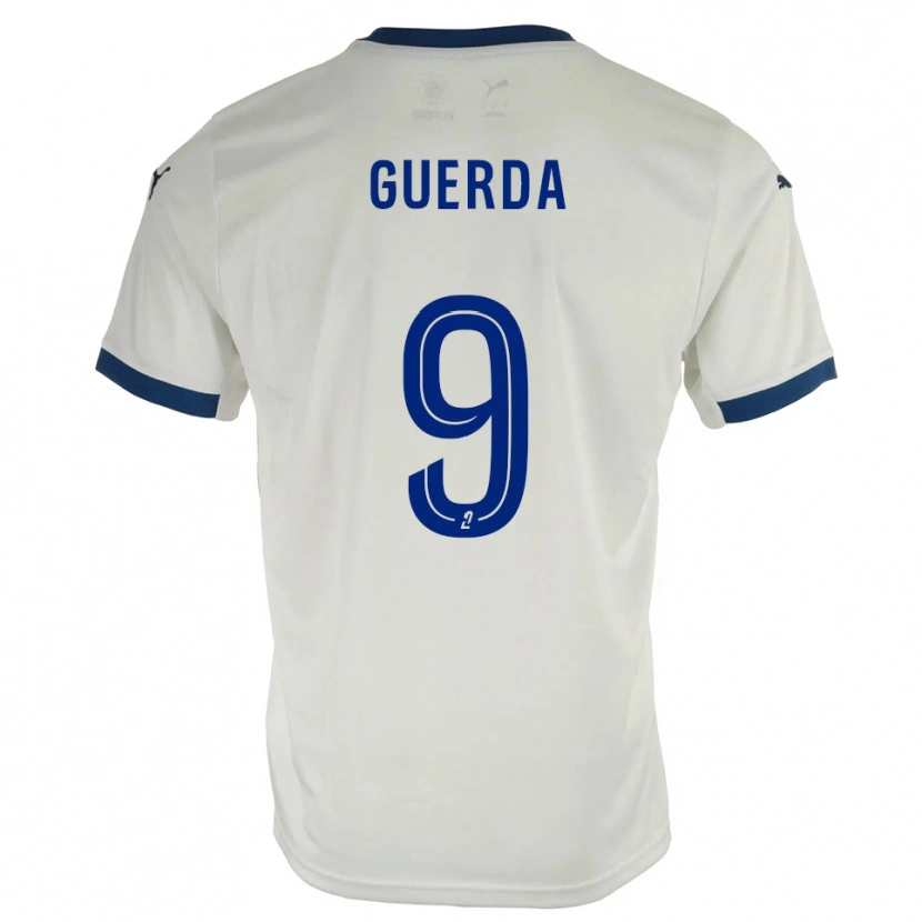 Danxen Dětské Rylan Guerda #9 Bílá Modrá Daleko Hráčské Dresy 2025/26 Dres