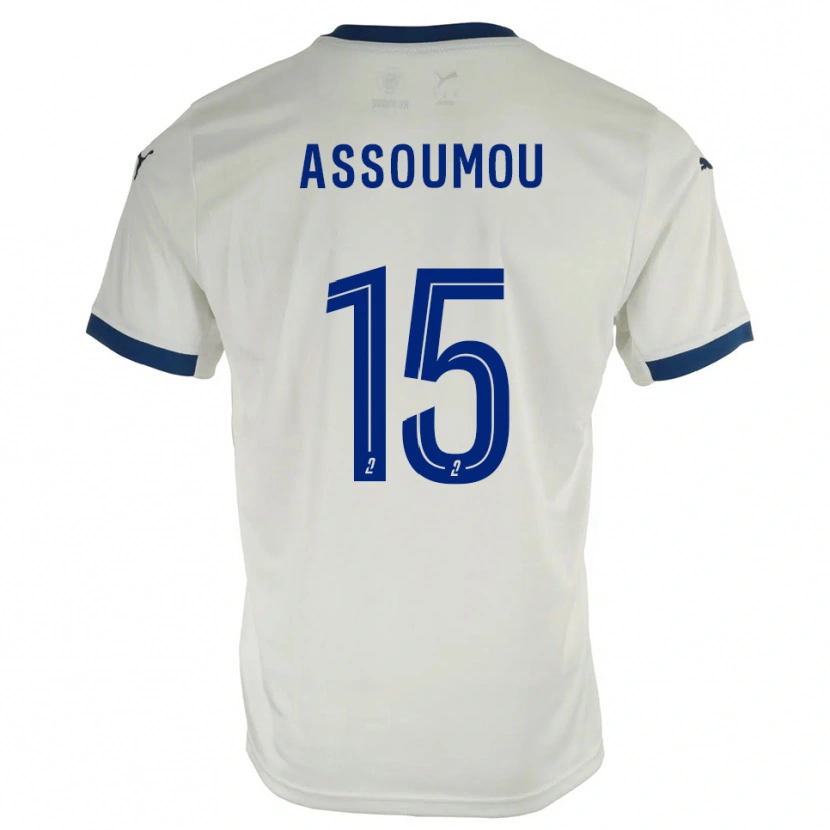 Danxen Dětské Jaurès Assoumou #15 Bílá Modrá Daleko Hráčské Dresy 2025/26 Dres