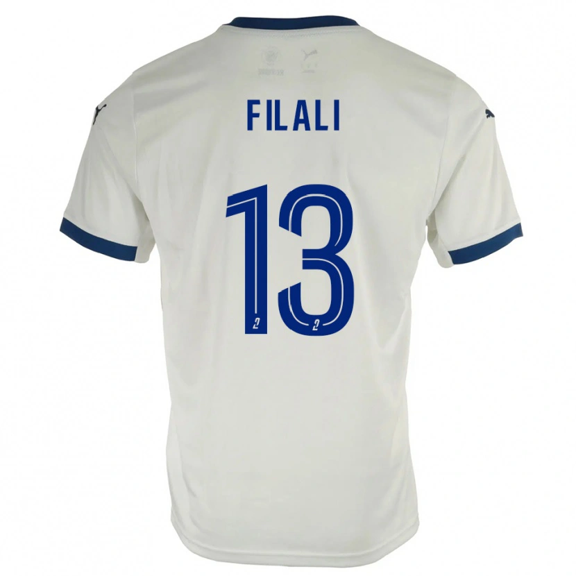 Danxen Dětské Saad Filali #13 Bílá Modrá Daleko Hráčské Dresy 2025/26 Dres