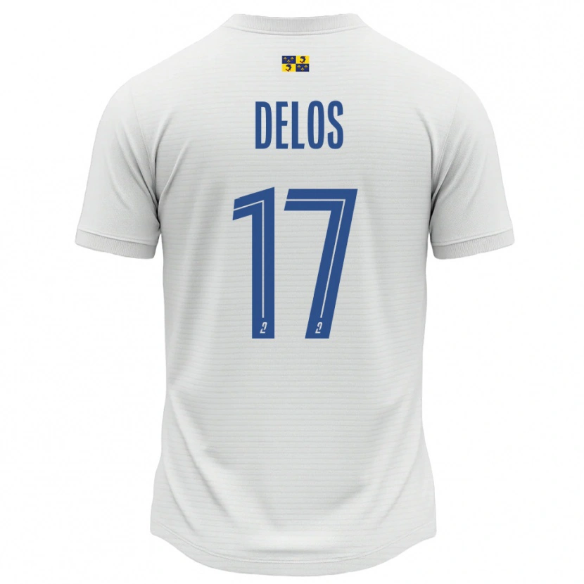 Danxen Dětské Shaquil Delos #17 Bílá Modrá Daleko Hráčské Dresy 2025/26 Dres