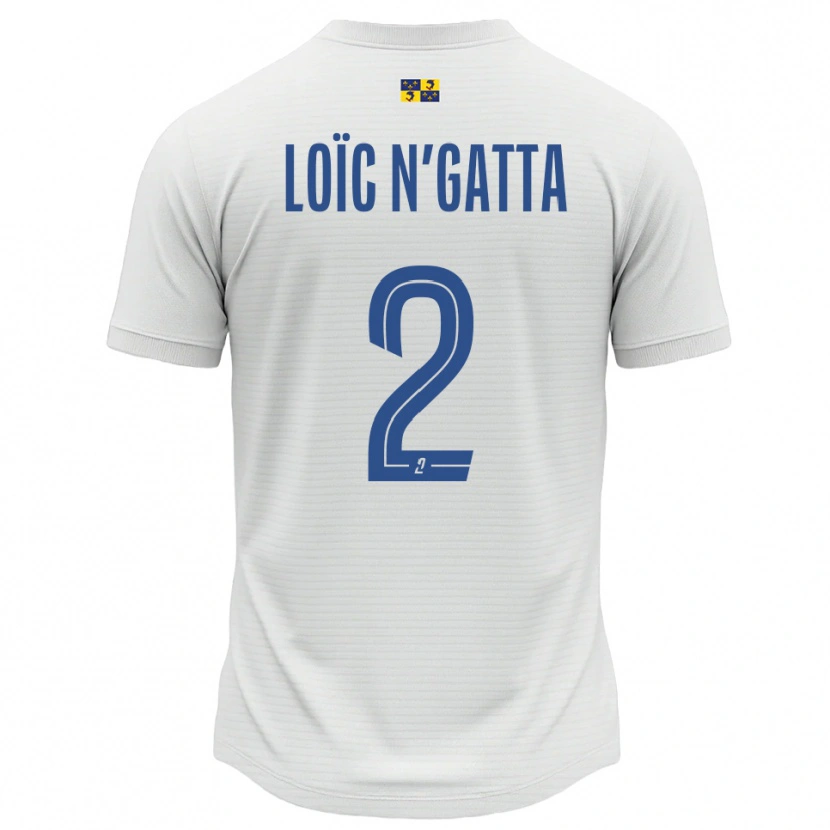 Danxen Dětské Ange Loïc N'gatta #2 Bílá Modrá Daleko Hráčské Dresy 2025/26 Dres