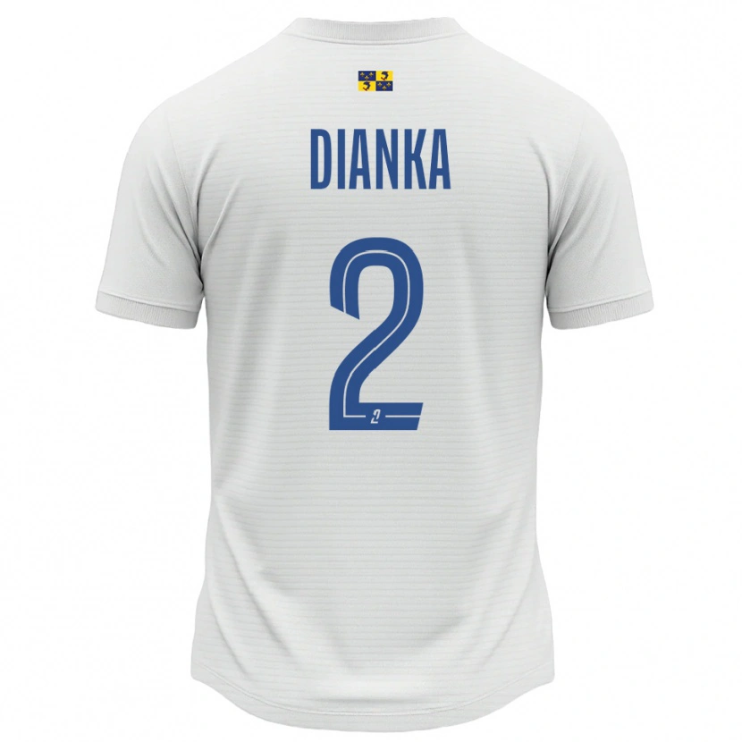 Danxen Dětské Djibril Dianka #2 Bílá Modrá Daleko Hráčské Dresy 2025/26 Dres
