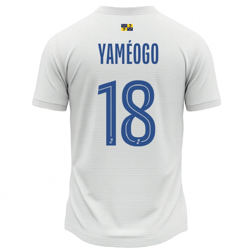 Danxen Dětské Bachirou Yaméogo #18 Bílá Modrá Daleko Hráčské Dresy 2025/26 Dres