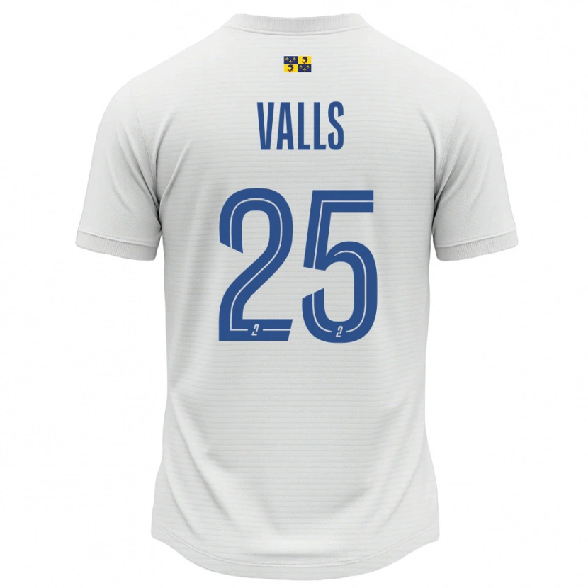 Danxen Dětské Théo Valls #25 Bílá Modrá Daleko Hráčské Dresy 2025/26 Dres