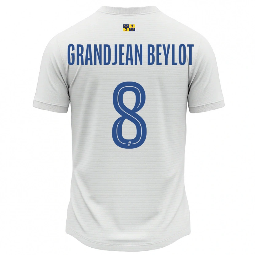 Danxen Dětské Louise Grandjean Beylot #8 Bílá Modrá Daleko Hráčské Dresy 2025/26 Dres