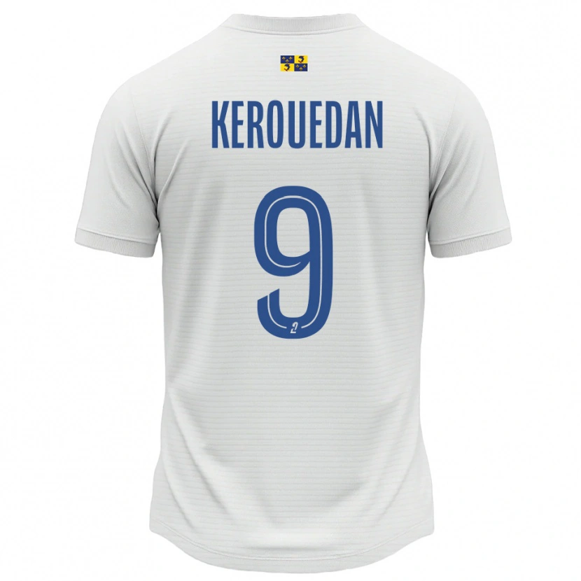 Danxen Dětské Alan Kerouedan #9 Bílá Modrá Daleko Hráčské Dresy 2025/26 Dres