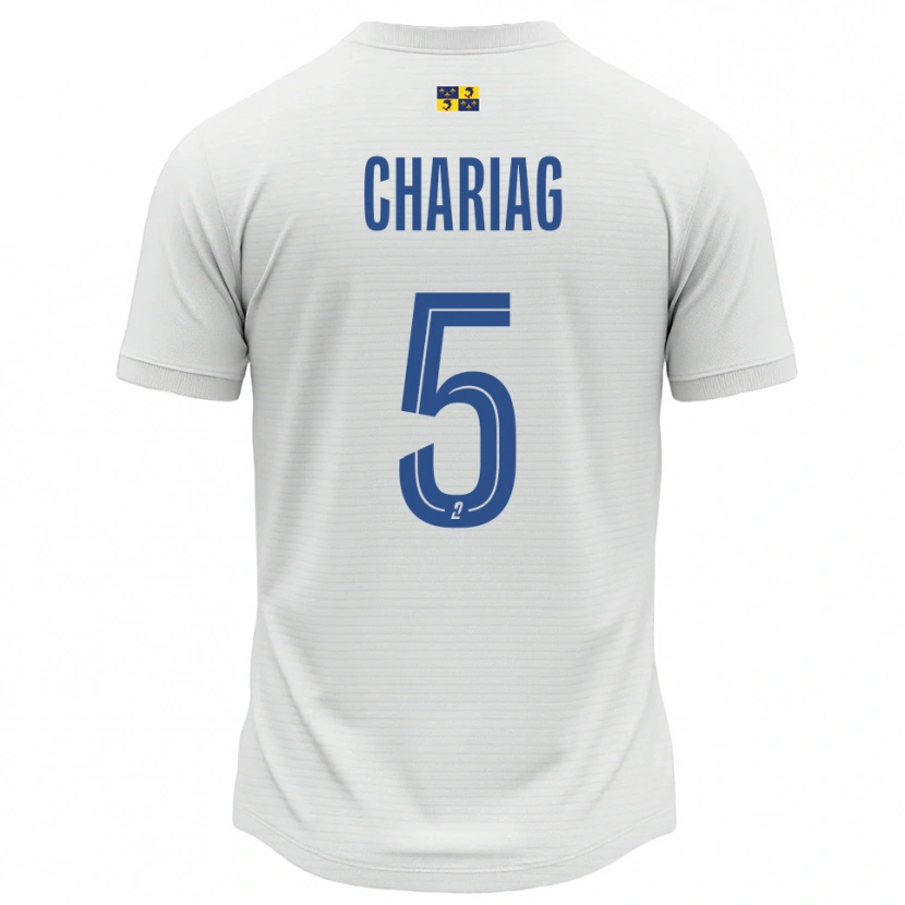 Danxen Dětské Adam Chariag #5 Bílá Modrá Daleko Hráčské Dresy 2025/26 Dres
