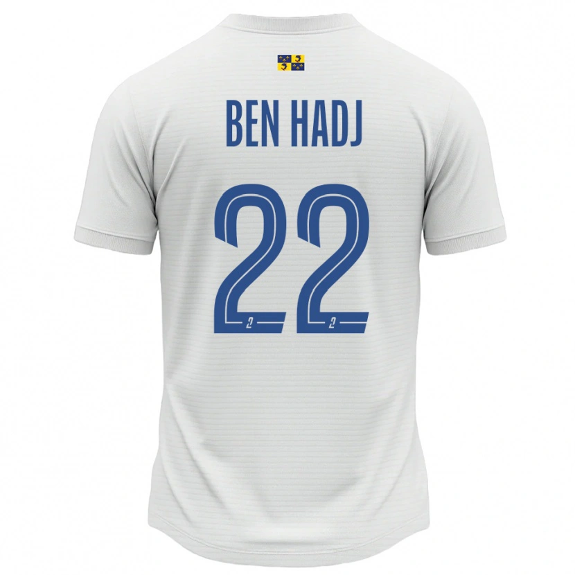 Danxen Dětské Yosra Ben Hadj #22 Bílá Modrá Daleko Hráčské Dresy 2025/26 Dres