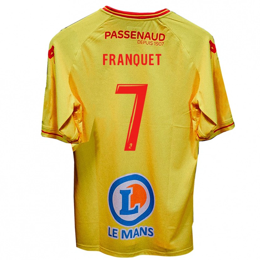 Danxen Dětské Tayson Franquet #7 Žlutá Daleko Hráčské Dresy 2025/26 Dres