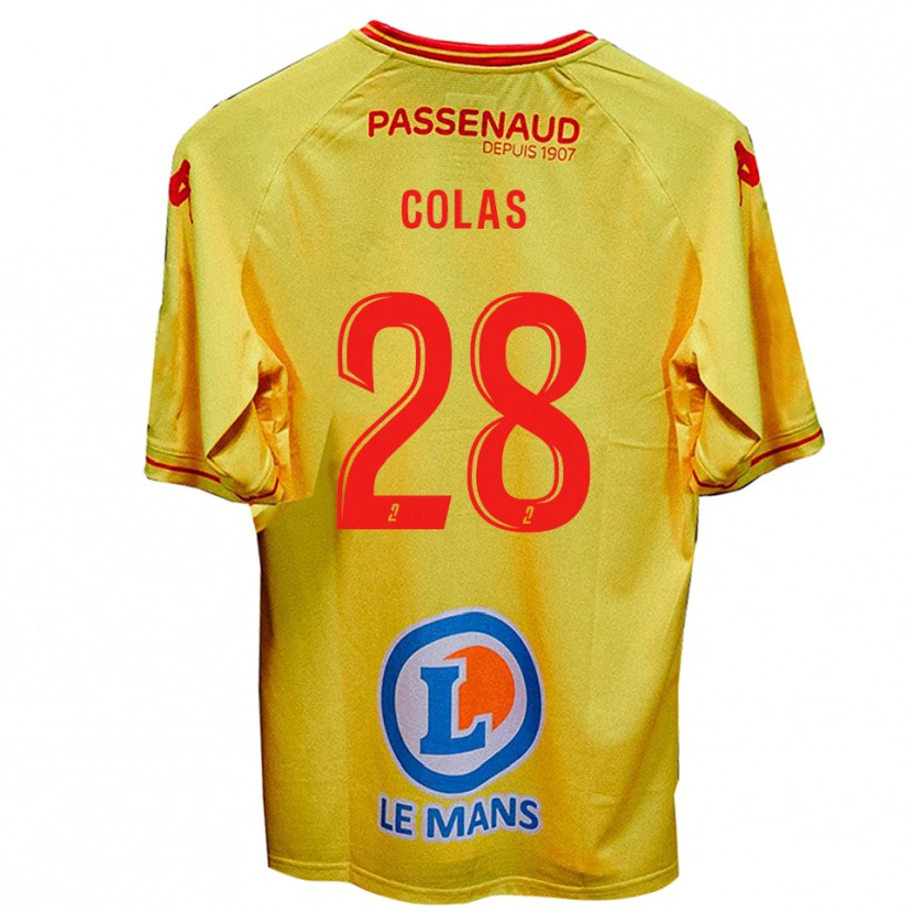 Danxen Dětské Erwan Colas #28 Žlutá Daleko Hráčské Dresy 2025/26 Dres