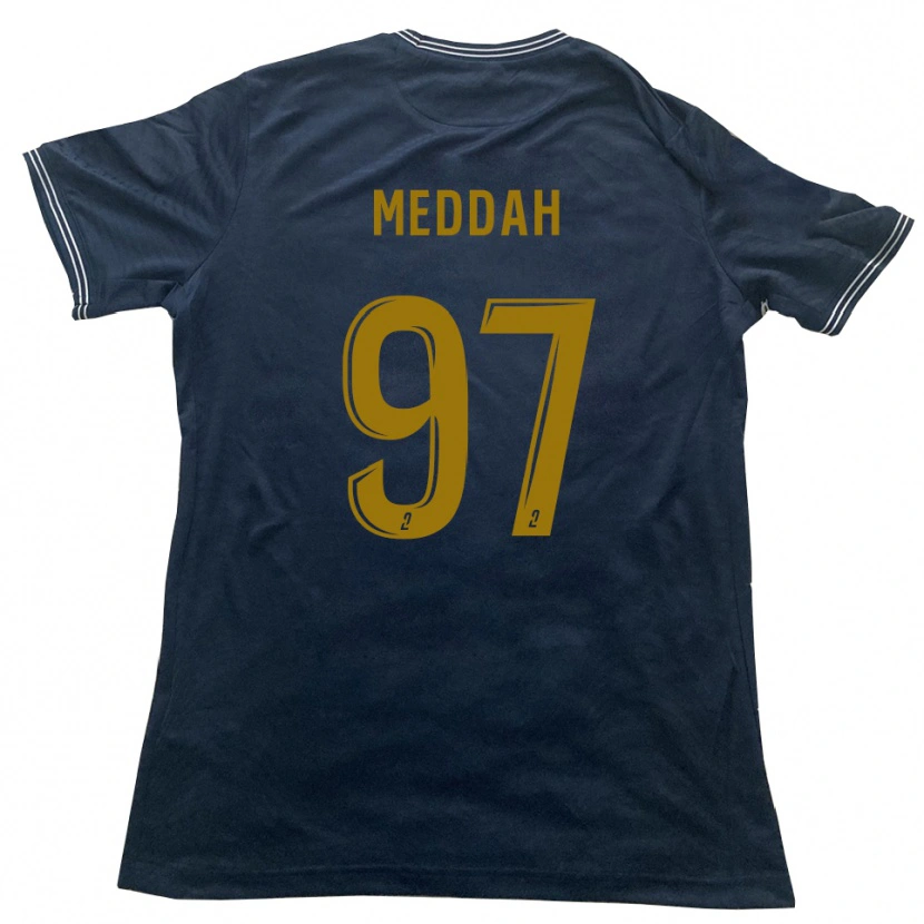 Danxen Dětské Daylam Meddah #97 Tmavě Modrá Zlatá Daleko Hráčské Dresy 2025/26 Dres