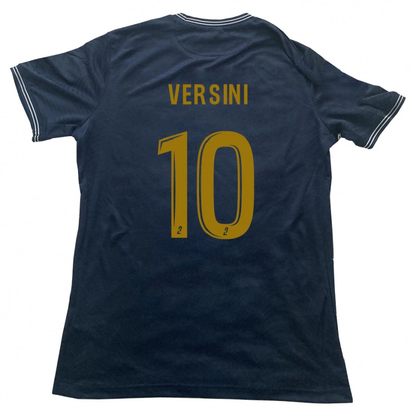Danxen Dětské Giovani Versini #10 Tmavě Modrá Zlatá Daleko Hráčské Dresy 2025/26 Dres