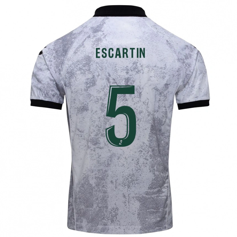 Danxen Dětské Josué Escartin #5 Bílá Černá Daleko Hráčské Dresy 2025/26 Dres