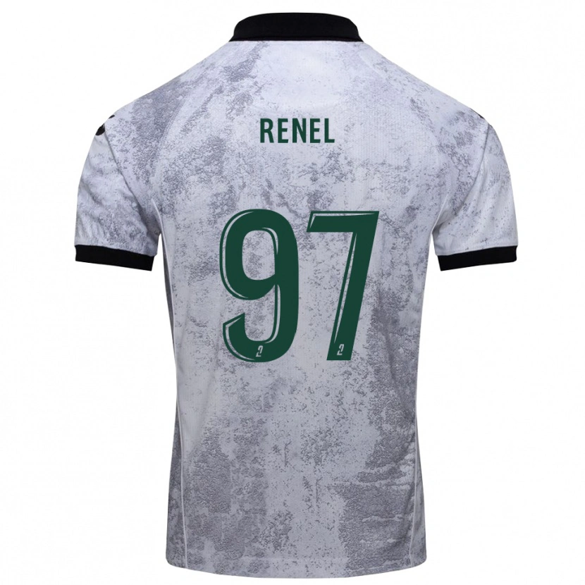 Danxen Dětské Samuel Renel #97 Bílá Černá Daleko Hráčské Dresy 2025/26 Dres
