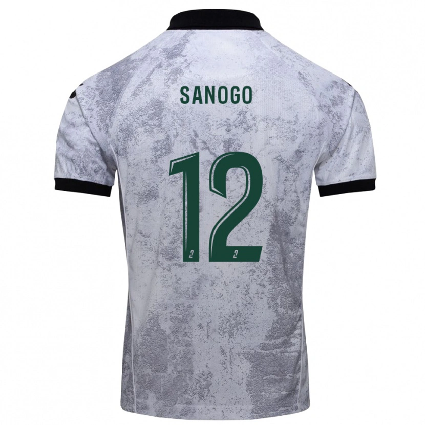 Danxen Dětské Aboudramane Sanogo #12 Bílá Černá Daleko Hráčské Dresy 2025/26 Dres