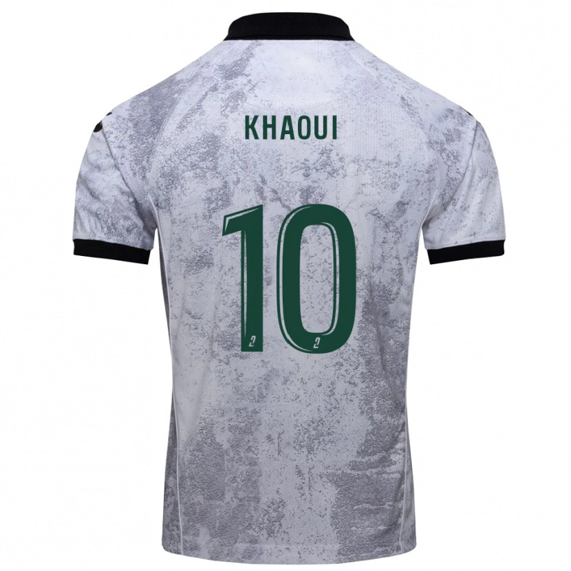 Danxen Dětské Saîf-Eddine Khaoui #10 Bílá Černá Daleko Hráčské Dresy 2025/26 Dres