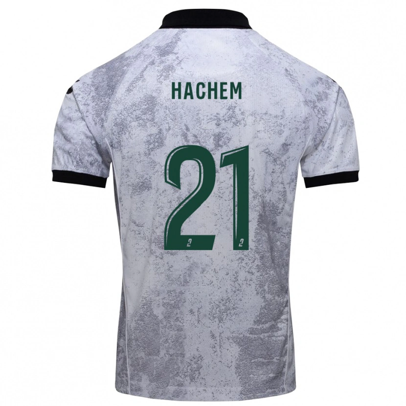 Danxen Dětské Abdelsamad Hachem #21 Bílá Černá Daleko Hráčské Dresy 2025/26 Dres