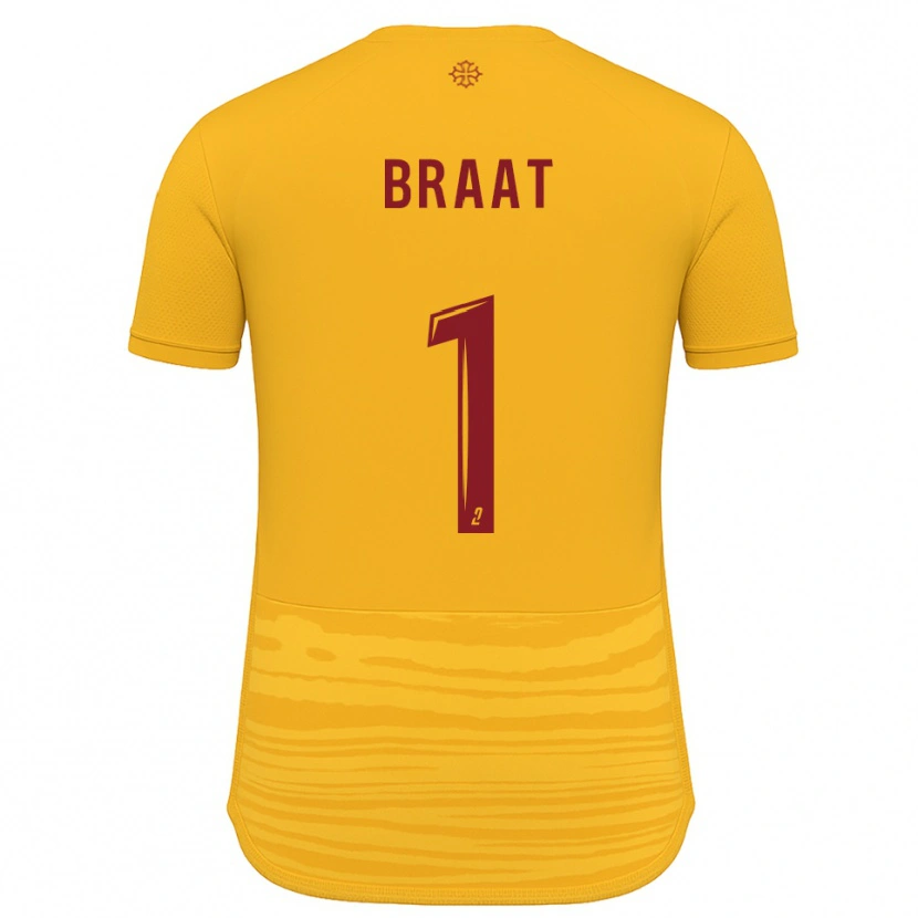Danxen Dětské Quentin Braat #1 Oranžová Burgundská Daleko Hráčské Dresy 2025/26 Dres