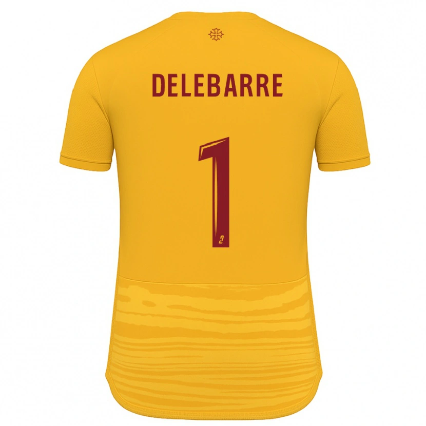 Danxen Dětské Mathis Delebarre #1 Oranžová Burgundská Daleko Hráčské Dresy 2025/26 Dres