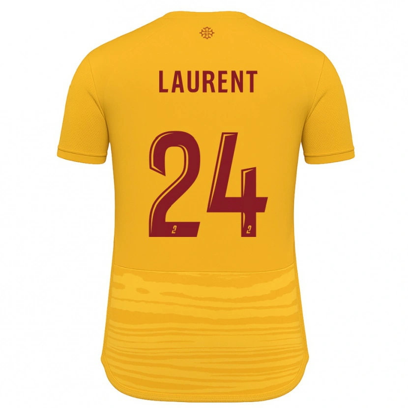 Danxen Dětské Loni Laurent #24 Oranžová Burgundská Daleko Hráčské Dresy 2025/26 Dres