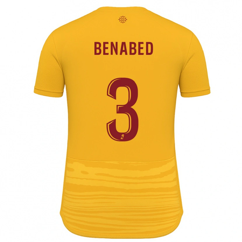 Danxen Dětské Faouzi Benabed #3 Oranžová Burgundská Daleko Hráčské Dresy 2025/26 Dres