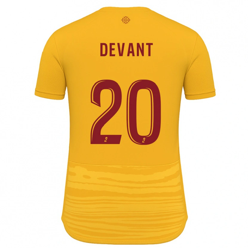 Danxen Dětské Caroline Devant #20 Oranžová Burgundská Daleko Hráčské Dresy 2025/26 Dres