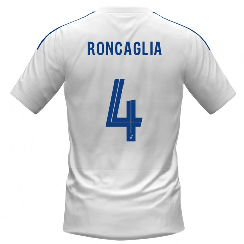 Danxen Dětské Anthony Roncaglia #4 Bílá Modrá Daleko Hráčské Dresy 2025/26 Dres