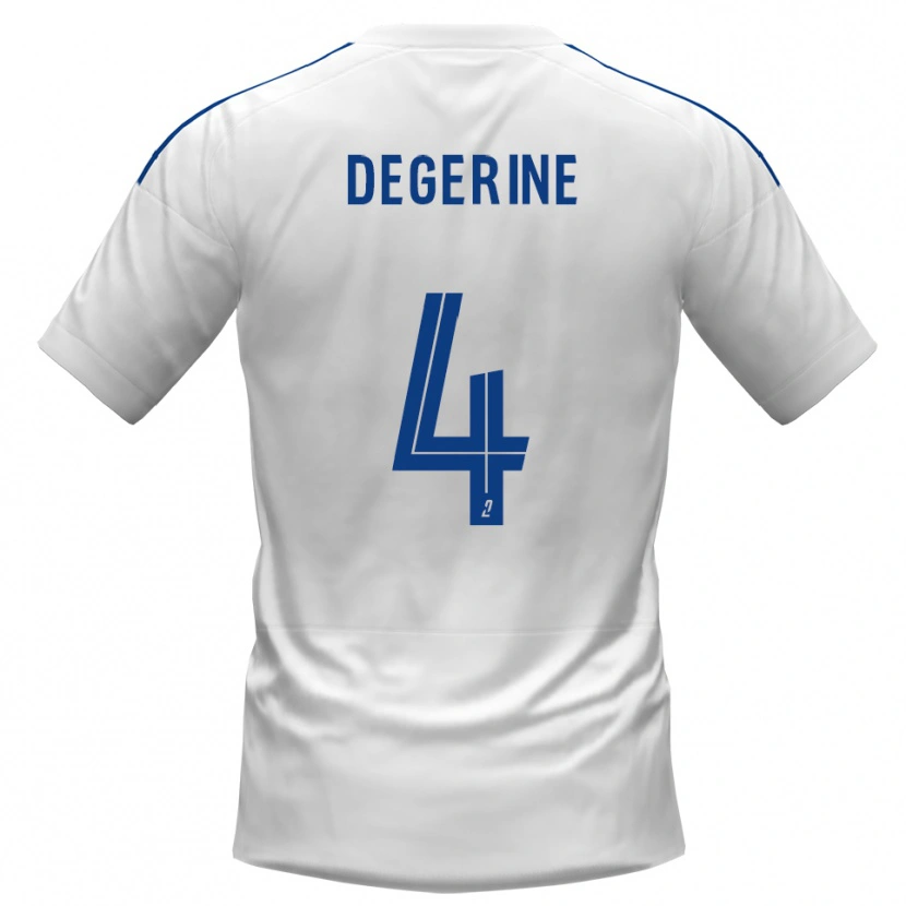 Danxen Dětské Saveriu Degerine #4 Bílá Modrá Daleko Hráčské Dresy 2025/26 Dres