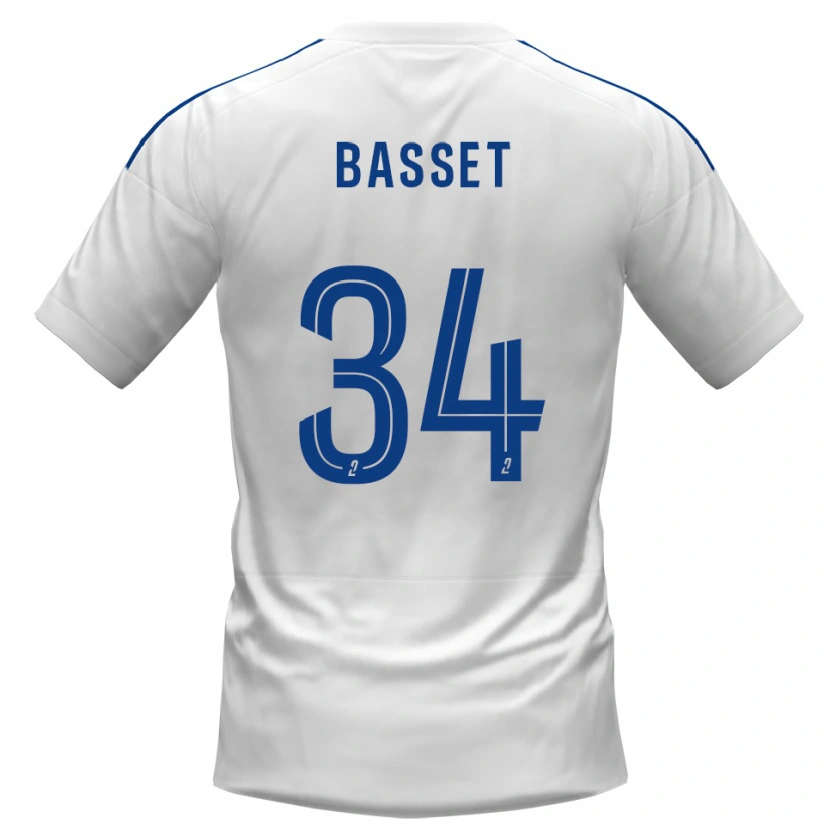 Danxen Dětské Donovan Basset #34 Bílá Modrá Daleko Hráčské Dresy 2025/26 Dres