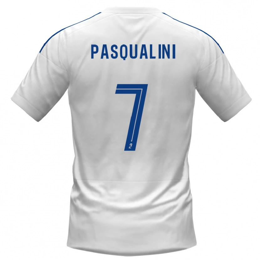 Danxen Dětské Gordon Pasqualini #7 Bílá Modrá Daleko Hráčské Dresy 2025/26 Dres