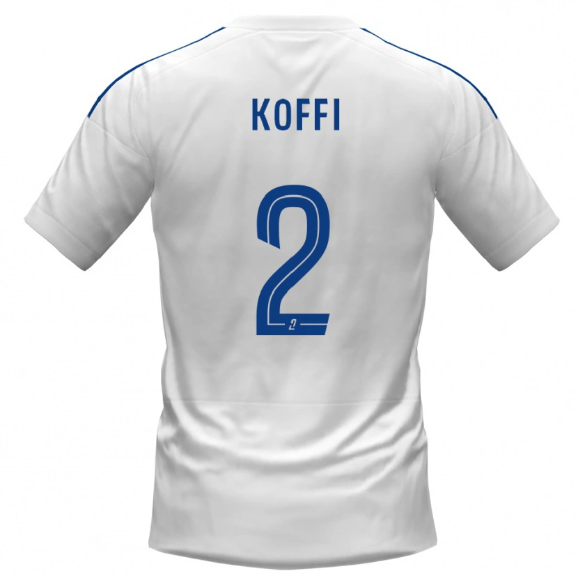 Danxen Dětské Jean Koffi #2 Bílá Modrá Daleko Hráčské Dresy 2025/26 Dres
