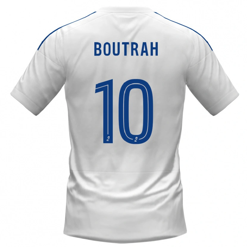 Danxen Dětské Amine Boutrah #10 Bílá Modrá Daleko Hráčské Dresy 2025/26 Dres