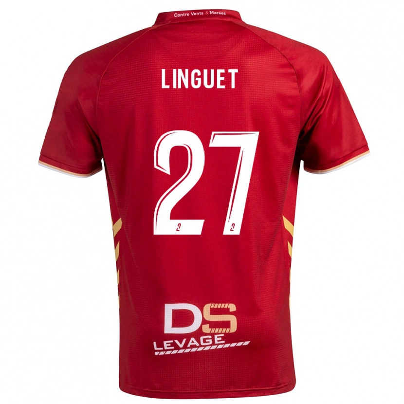 Danxen Dětské Allan Linguet #27 Burgundská Zlatá Daleko Hráčské Dresy 2025/26 Dres