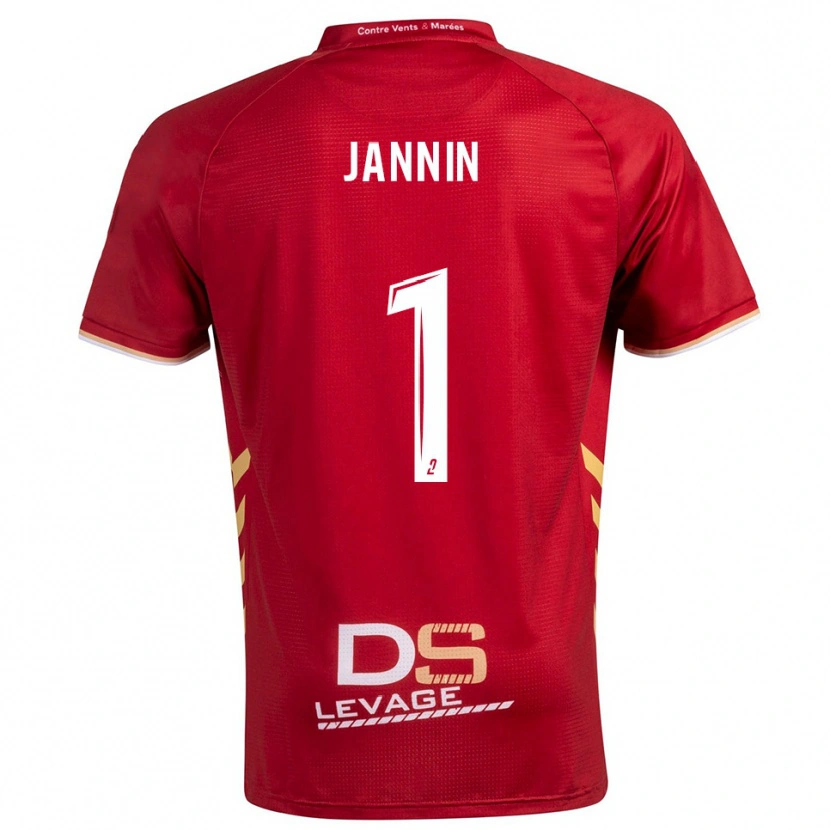 Danxen Dětské Elouann Jannin #1 Burgundská Zlatá Daleko Hráčské Dresy 2025/26 Dres