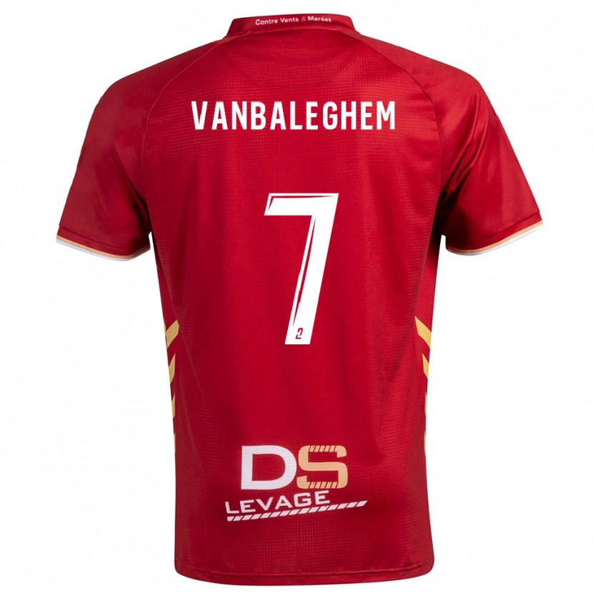 Danxen Dětské Martin Vanbaleghem #7 Burgundská Zlatá Daleko Hráčské Dresy 2025/26 Dres